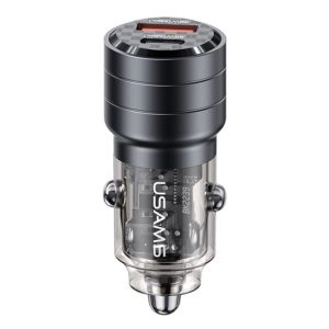Încărcător Auto Mini Dual port USB și Type-C