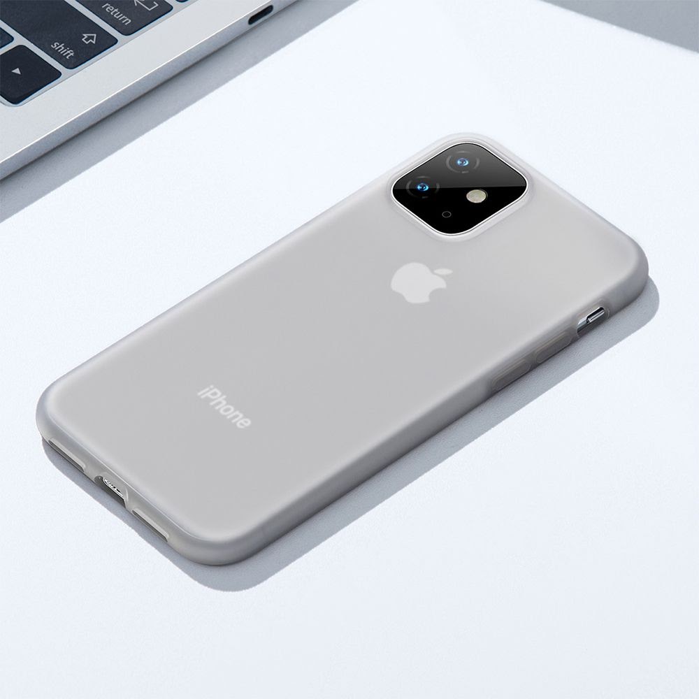 Apple iPhone 11, telefon Apple iPhone 11, smartphone Apple iPhone 11, smartphone cu husa semitransparenta, laptop