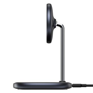 1 cel mai bun incarcator wireless - Incarcator Baseus Swan Desktop Magnetic Wireless pentru iPhone 12 Black