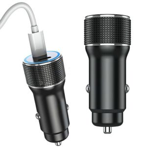 Incărcător Auto K8 2x USB-C Fast Charge