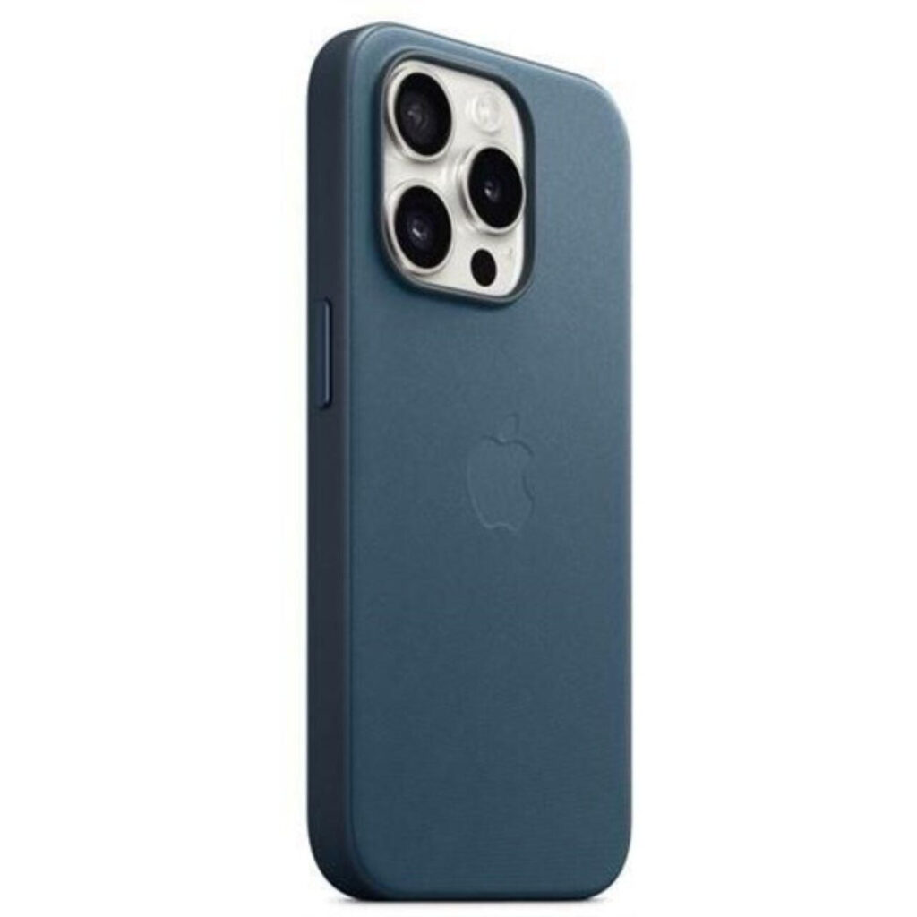 1 cele mai bune huse iPhone 15 Pro Max - Apple (RO) Husa Originala FineWoven iPhone 15 Pro Max, MagSafe, Pacific Blue