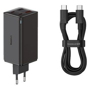 Baseus Set Incarcator Retea 100W, GaN6 Pro 2x USB, 2x Type-C, 100W, Fast Charger