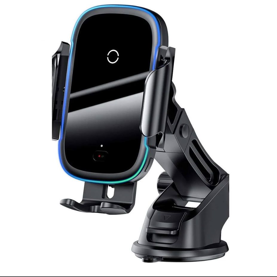 1 cel mai bun incarcator wireless - Suport Baseus Auto Light Electric cu Wireless Charger Black