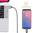 Lemontti Cablu USB Type-C Gri 1.5m (impletitura textila)