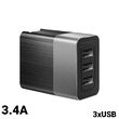 Incarcator Retea 3.4A Mcdodo 3 Ports USB Travel Black