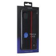 Husa iPhone 11 Pro Max Meleovo Carbon Black & Red (placuta metalica integrata)