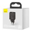 Incarcator Retea Type-C Baseus Super Si Quick Charger 20W Black