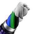 Cablu Type-C la Lightning Baseus Cafule Series Metal PD 20W Purple (1m, impletitura nylon)