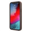 Guess Husa PU 4G Metal Logo iPhone 12 / 12 Pro Maro