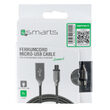 4smarts Cablu Ferrumcord MicroUSB Black (acoperit cu otel inoxidabil, 1m)