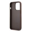 Husa iPhone 14 Pro Guess Leather 4G Metal Logo Brown