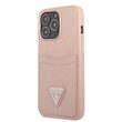 Husa iPhone 13 Pro Guess Saffiano Double Card Roz