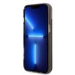 Husa iPhone 14 Guess Liquid Glitter Translucent Triangle Logo Black