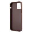 Guess Husa PU 4G Metal Logo iPhone 12 / 12 Pro Maro