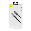 Cablu Type-C la Lightning Baseus Tungsten Gold Fast Charging PD 20W Black (1m, impletitura nylon)