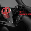 Lemontti Set Incarcator Auto Fast Charge 3.1A 2 porturi USB-A QC 3.0 + USB-A si cablu MicroUSB 1m Negru-Rosu