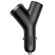 Incarcator Auto Baseus Y-type Splitter Dual USB + Bricheta Black