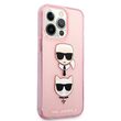 Husa iPhone 13  Karl Lagerfeld Glitter Karl's & Choupette Roz