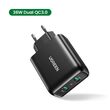 Incarcator Priza Ugreen Quick Charger 36W, 2 x USB, 5V/3A, Negru