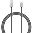 Lemontti Cablu USB Type-C Gri 1.5m (impletitura textila)
