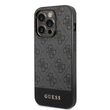 Husa iPhone 14 Pro Max Guess 4G Stripe Metal Logo Grey