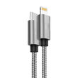Cablu MFI Lightning la Type-C Lemontti Quick Charge 1.5m, Gri