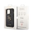 Husa iPhone 14 Pro Max Guess Leather 4G Metal Logo Grey