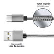 Lemontti Cablu USB Type-C Gri 1.5m (impletitura textila)