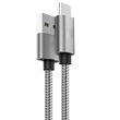 Lemontti Cablu USB Type-C Gri 1.5m (impletitura textila)