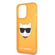 Husa iPhone 13 P Karl Lagerfeld Glitter Choupette Fluo Orange