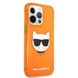 Husa iPhone 13 P Karl Lagerfeld Glitter Choupette Fluo Orange