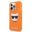 Husa iPhone 13 P Karl Lagerfeld Glitter Choupette Fluo Orange
