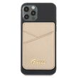 Suport Card Guess Saffiano Metal Logo Auriu