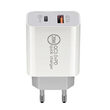 Lemontti Incarcator Retea Fast Charge 20W 2 porturi PD Type-C + USB-A Quick Charge 3.0 Alb
