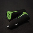 Incarcator Auto 3.4A Mcdodo Dual USB Black Mask Green (3.4A max total, 2.4A max per port)