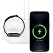 Suport Magfit Duo compatibila cu Incarcator MagSafe Apple si Incarcator Watch Apple Spigen White