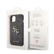 Husa iPhone 14 Guess Leather 4G Metal Logo Grey
