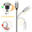 Lemontti Set Cabluri Bending Aluminum USB-A la Type-C 0.5m + 1m