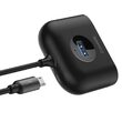Adaptor USB3.0 la USB3.0+USB2.0x3 Baseus Square Round 4 in 1 1m Black