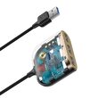 Adaptor USB3.0 la USB3.0+USB2.0x3 Baseus Square Round 4 in 1 1m Black