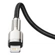 Cablu Type-C la Lightning 20W, Baseus Cafule Series Metal 2m, Black