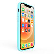 Lemontti Husa Liquid Silicon iPhone 12 Mini Tiffany Blue (protectie 360°, material fin, captusit cu microfibra)