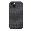 Husa iPhone 14 Plus Pitaka MagEZ 3 Aramida 1500D, MagSafe, Negru / Gri
