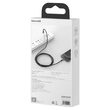 Cablu USB la Lightning Baseus Tungsten Gold Fast Charging 2.4A Black (1m, impletitura nylon)