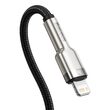 Cablu Type-C la Lightning 20W, Baseus Cafule Series Metal 2m, Black