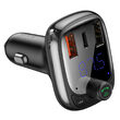 Modulator FM Audio Baseus T Typed MP3 PPS Quick Charger 3 Ports Black