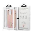 Husa iPhone 13 Pro Guess PU Saffiano Triangle Roz