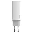 Incarcator Retea Baseus GaN2 Lite Dual Port Type-C, USB, Quick Charger, 65W White