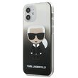 Husa iPhone 12 Mini Karl Lagerfeld Gradient Ikonik Negru