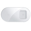 Incarcator Wireless 15W Baseus Simple 2 in 1 White